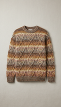 Hand-Knit Wool Sweater with Cable Detail